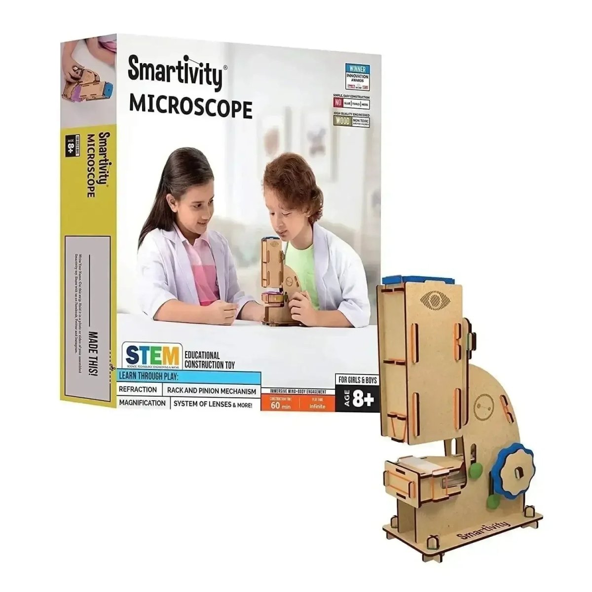 Smartivity Microscope | 100x Zoom DIY STEM Kit for Kids Aged 8 to 14 ...
