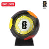FIFA soccer ball on a stand with 'Exclusive' and FIFA logos.
