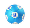 Blue soccer ball with FIFA logo on a white background