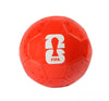 Red soccer ball with FIFA logo on a white background