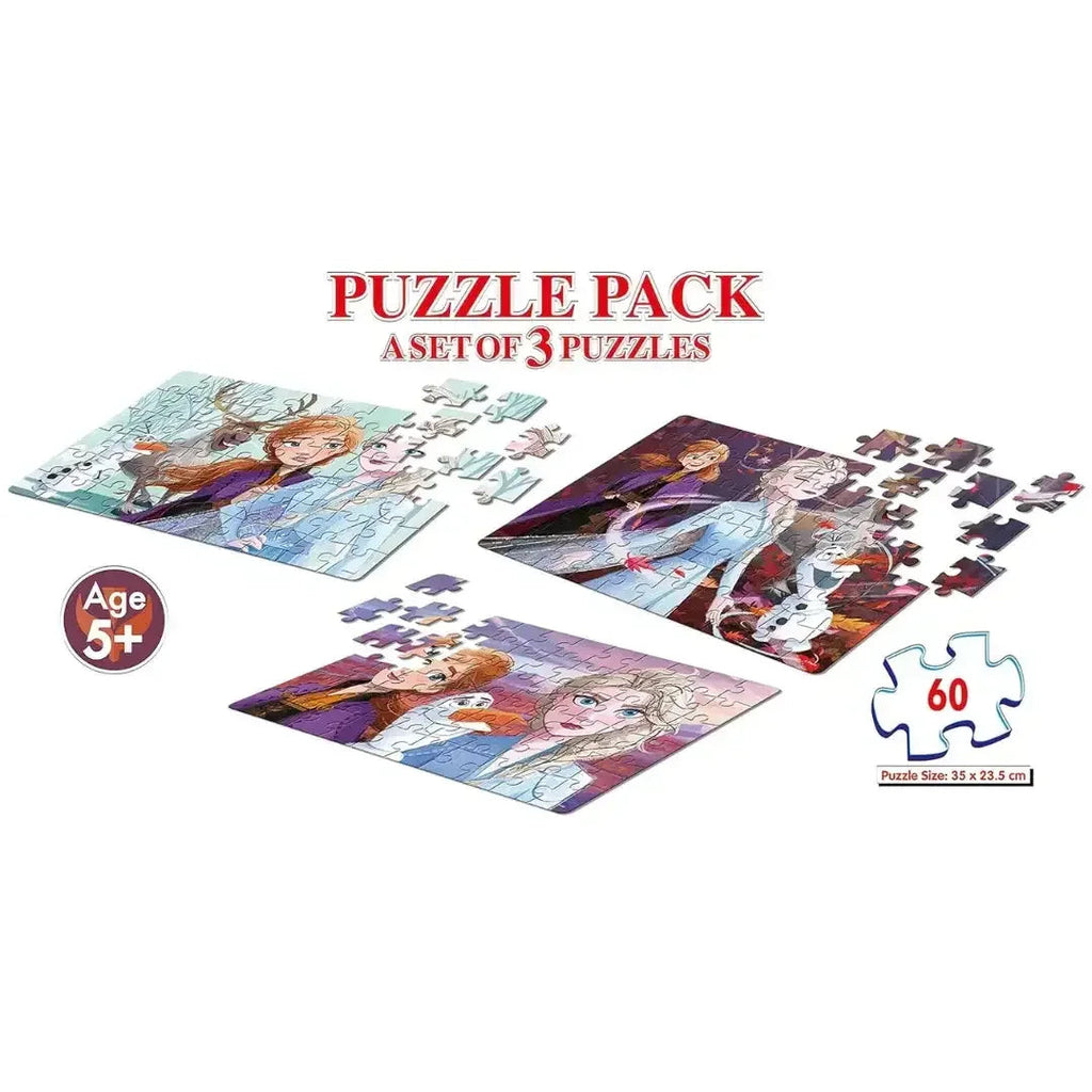 Frank 3 in 1 Disney Frozen II Jigsaw Puzzle for Kids 5+ Years - Naivri