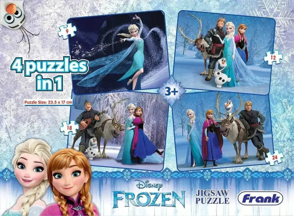 Frank Disney Frozen Jigsaw Puzzle Set of 4 – Educational & Fun Brain ...