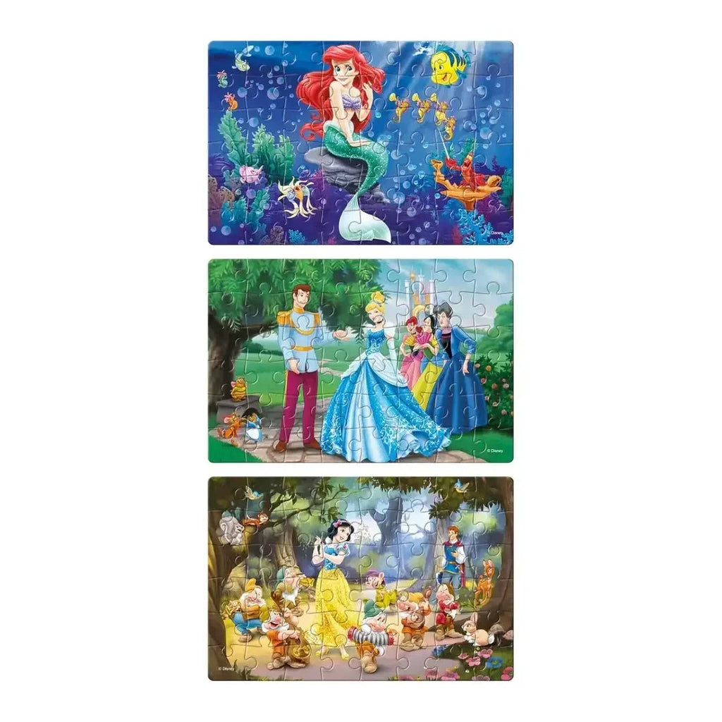 Frank Disney Princess (48 Pieces) 3 in 1 Jigsaw Puzzle for Kids Above 5 ...