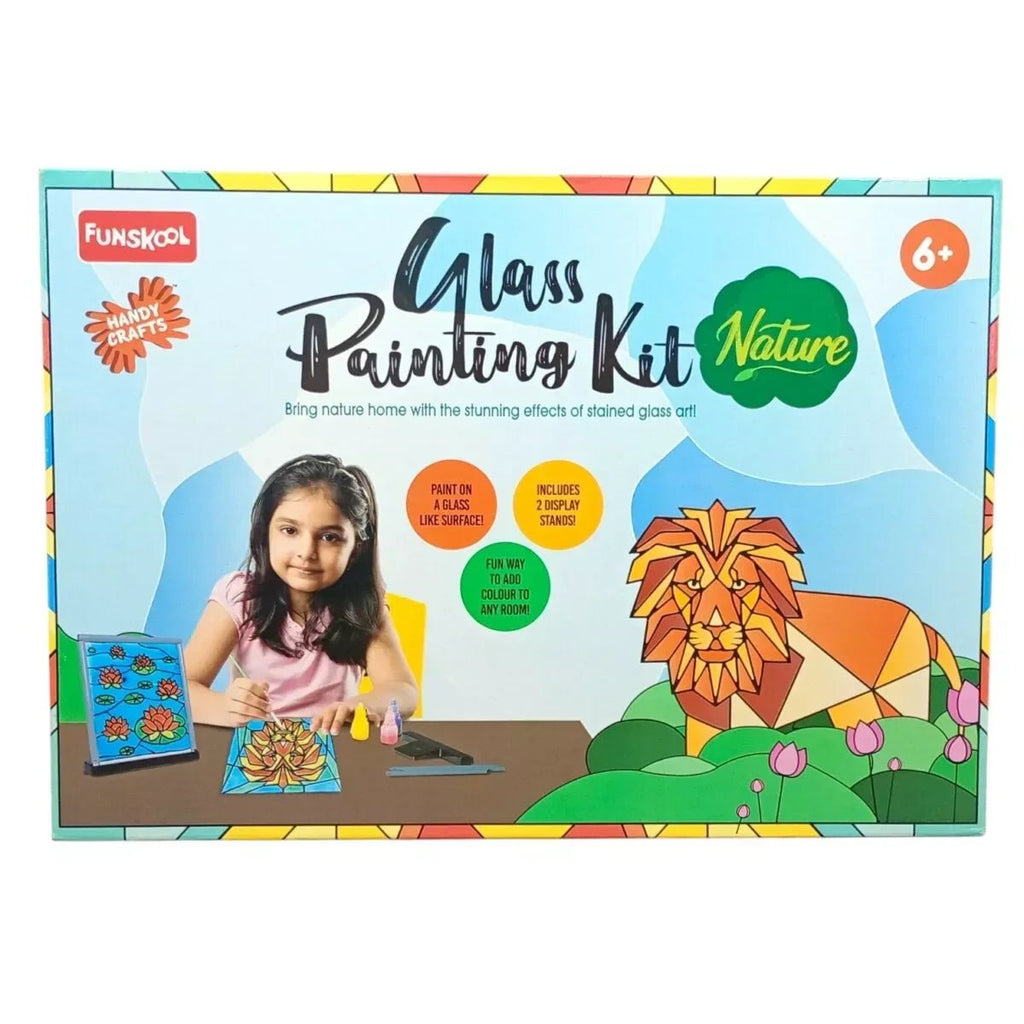 Funskool Craft Funskool Handy Crafts Nature-Inspired Glass Art Kit – Stained Glass ...