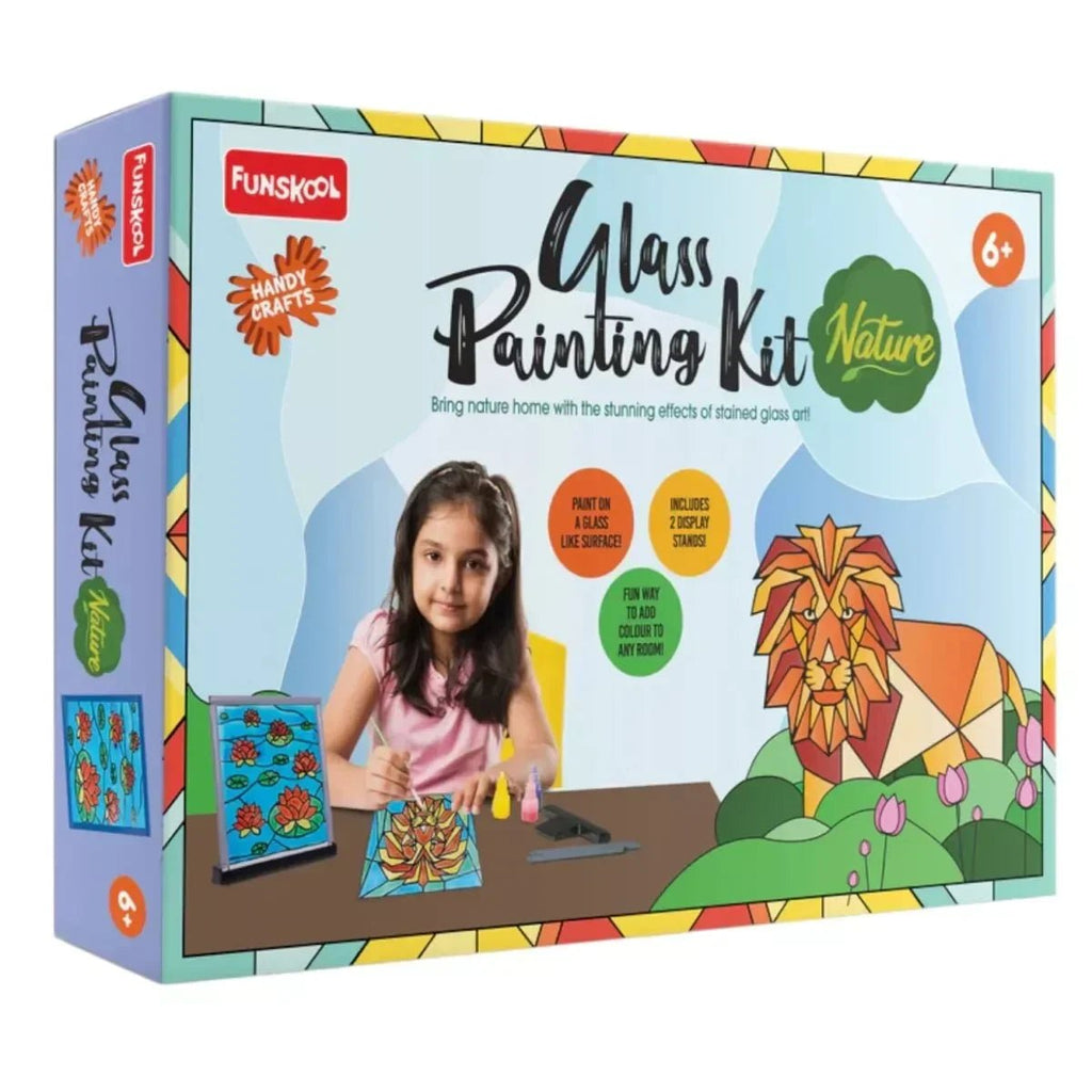 Funskool Craft Funskool Handy Crafts Nature-Inspired Glass Art Kit – Stained Glass ...
