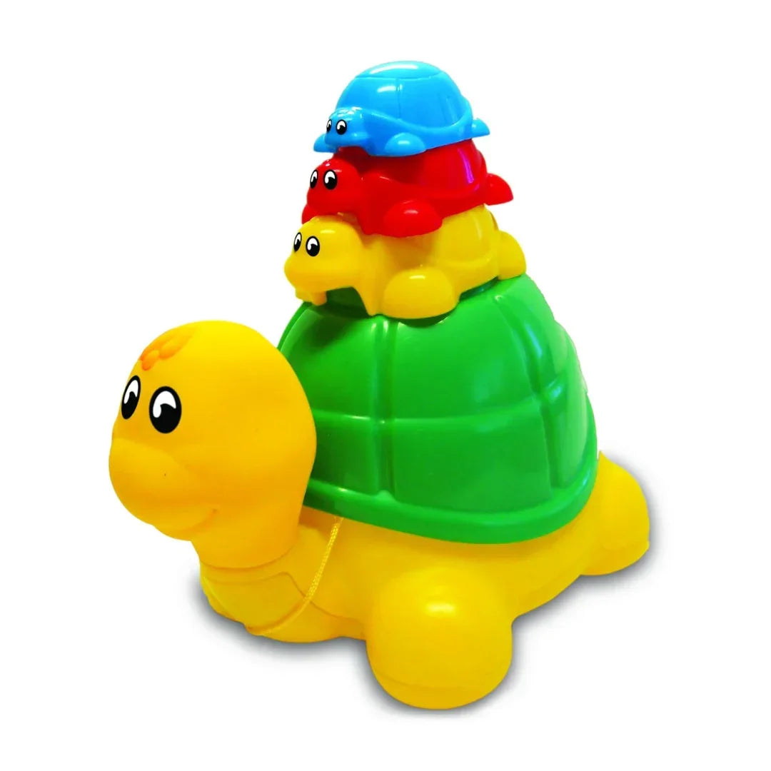 Flying Turtle Riding Toy Giggles Ride & Hide Pull-Along Turtle Toy – Stacking Discovery Play for ...
