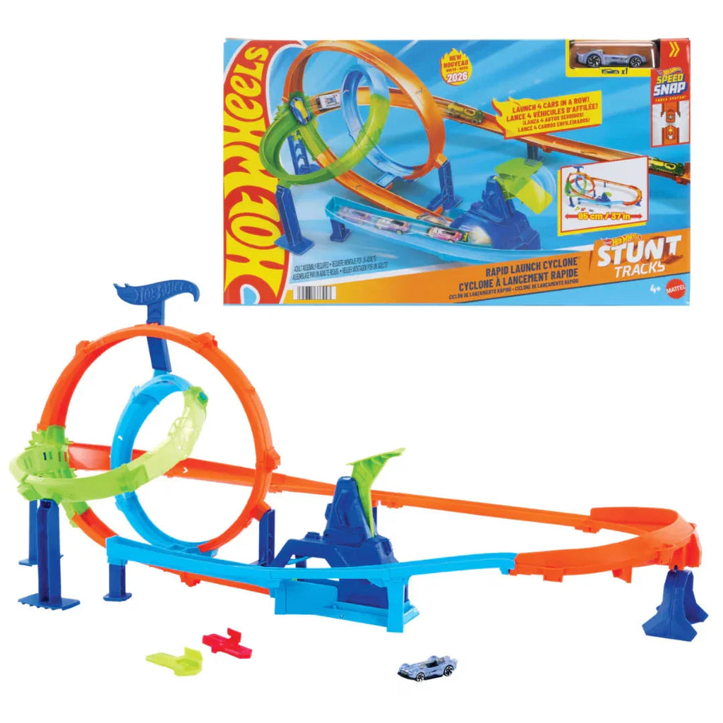 Hot Wheels Cyclone Double Loop Stunt Track Set – Naivri