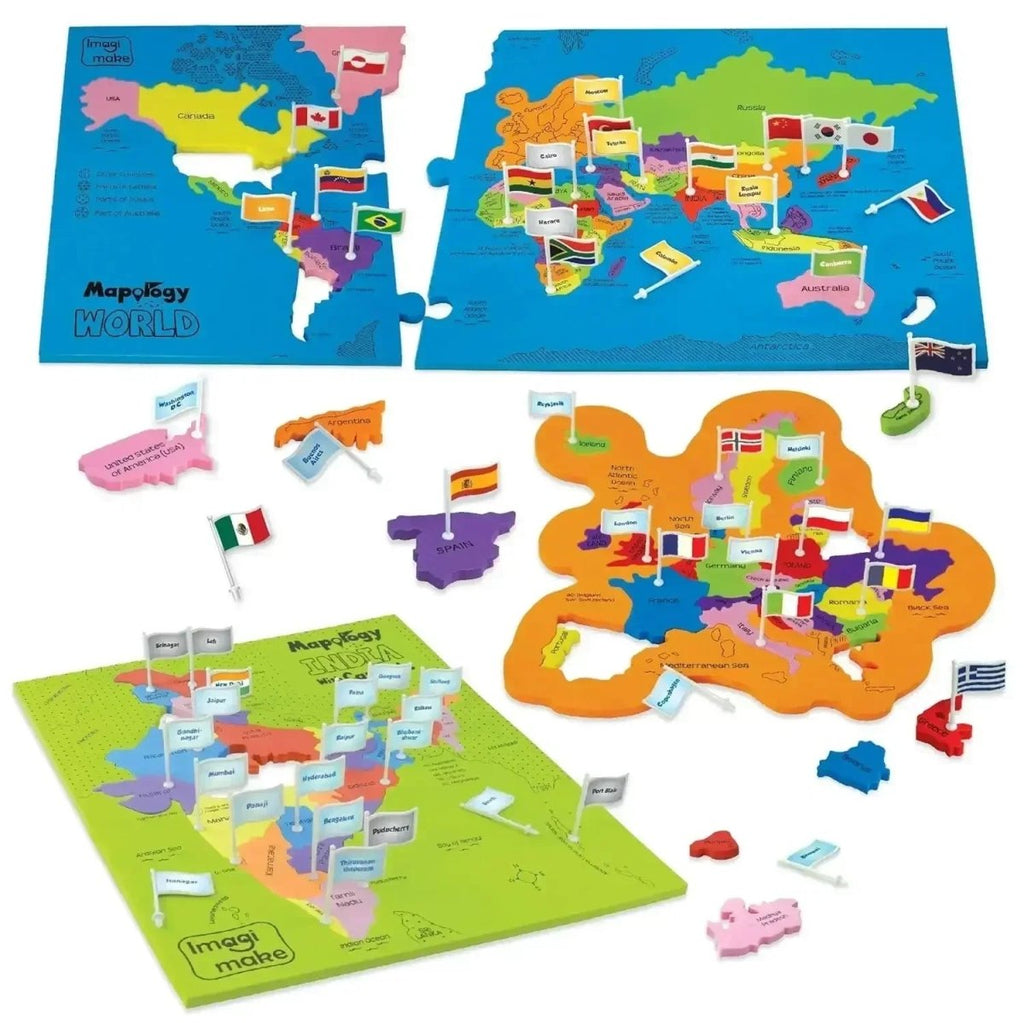 Imagimake: Mapology India and World Maps with Capitals | Educational ...