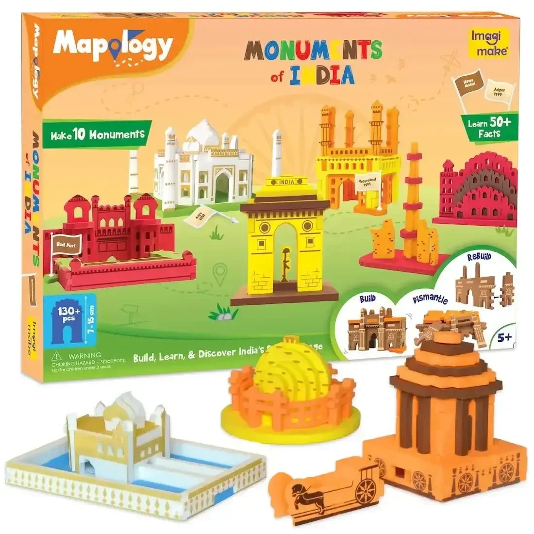Imagimake Mapology Monuments of India Construction Set – Build 10 ...