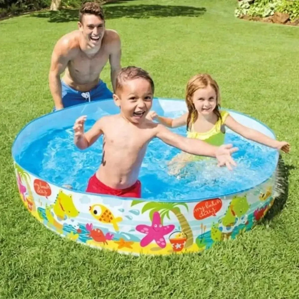 Intex My Beach Day Snapset Pool – 1.52m x 25cm (Multicolor) | Round PVC ...