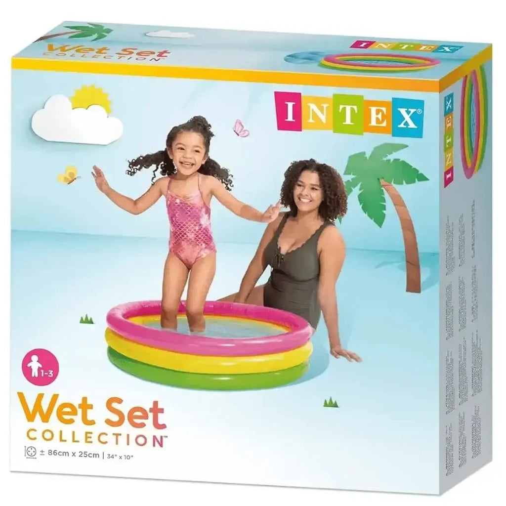 Intex Pool Inside Out Intex Sunset Glow Baby Pool 3Ft – Inflatable Round Pool for Kids | 136L ...
