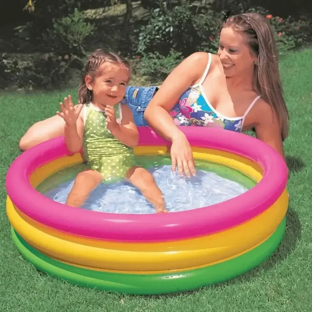 Intex Sunset Glow Baby Pool 3Ft – Inflatable Round Pool for Kids | 136L ...