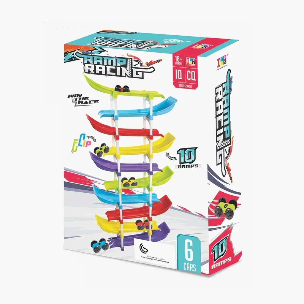 ITOYS High-Speed Ramp Racing Playset with 10 Ramps & 6 Cars – Action ...