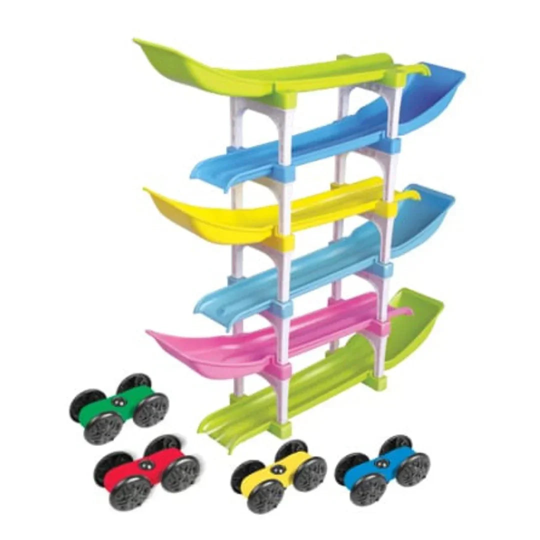 ITOYS High-Speed Ramp Racing Playset with 6 Ramps & 4 Cars – Action ...
