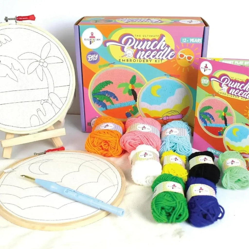 Kalakaram DIY Punch Needle Embroidery Kit – Complete Craft Set for ...