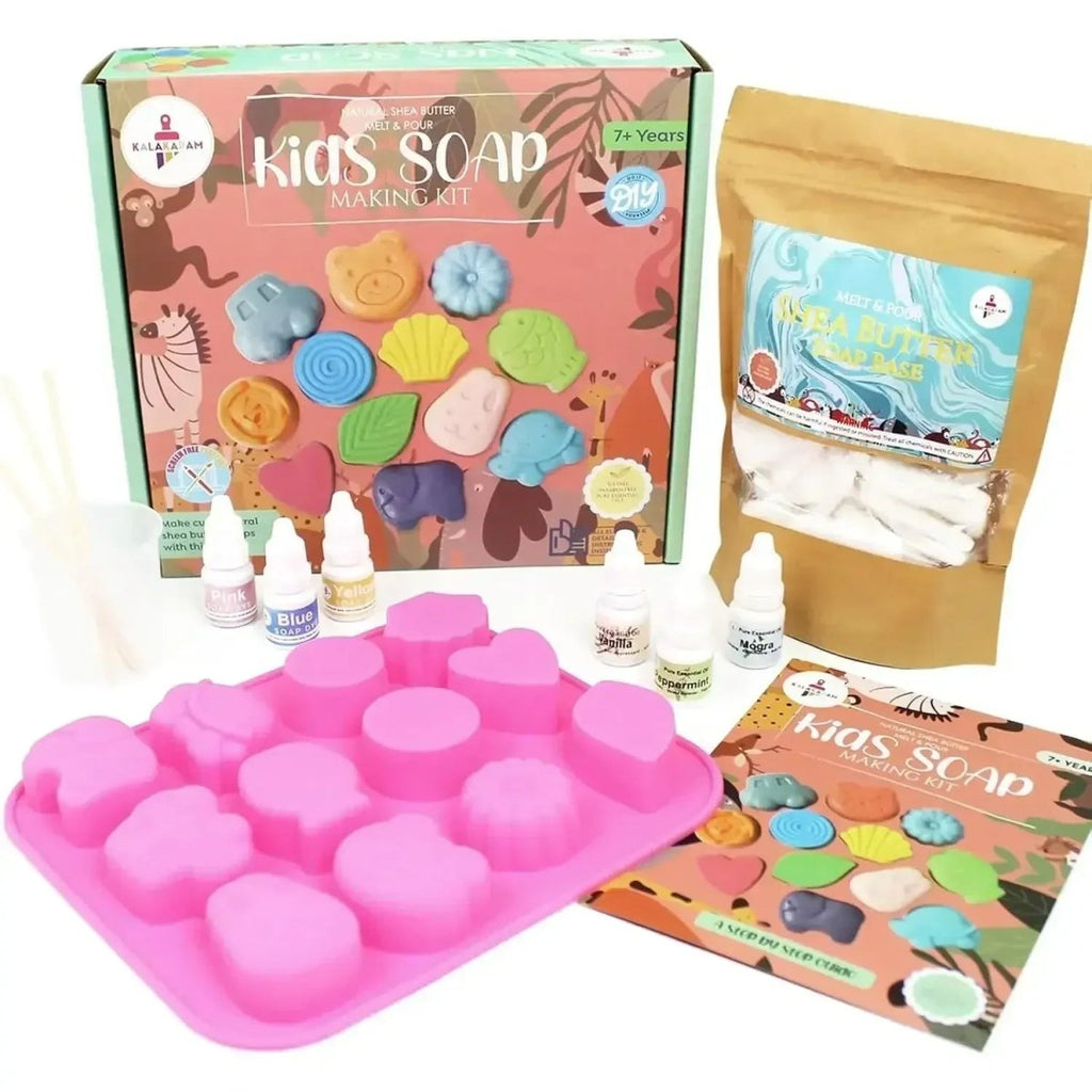 Kalakaram DIY Soap Creation Kit – Natural Shea Butter Soap-Making Set ...