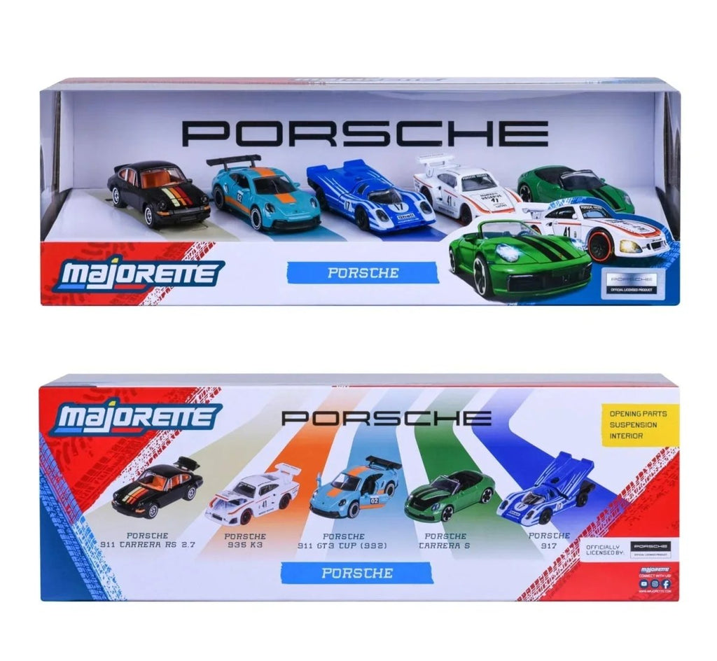 Majorette Porsche Legends Die-Cast Gift Set – 5 Iconic Models / Ages 3 ...
