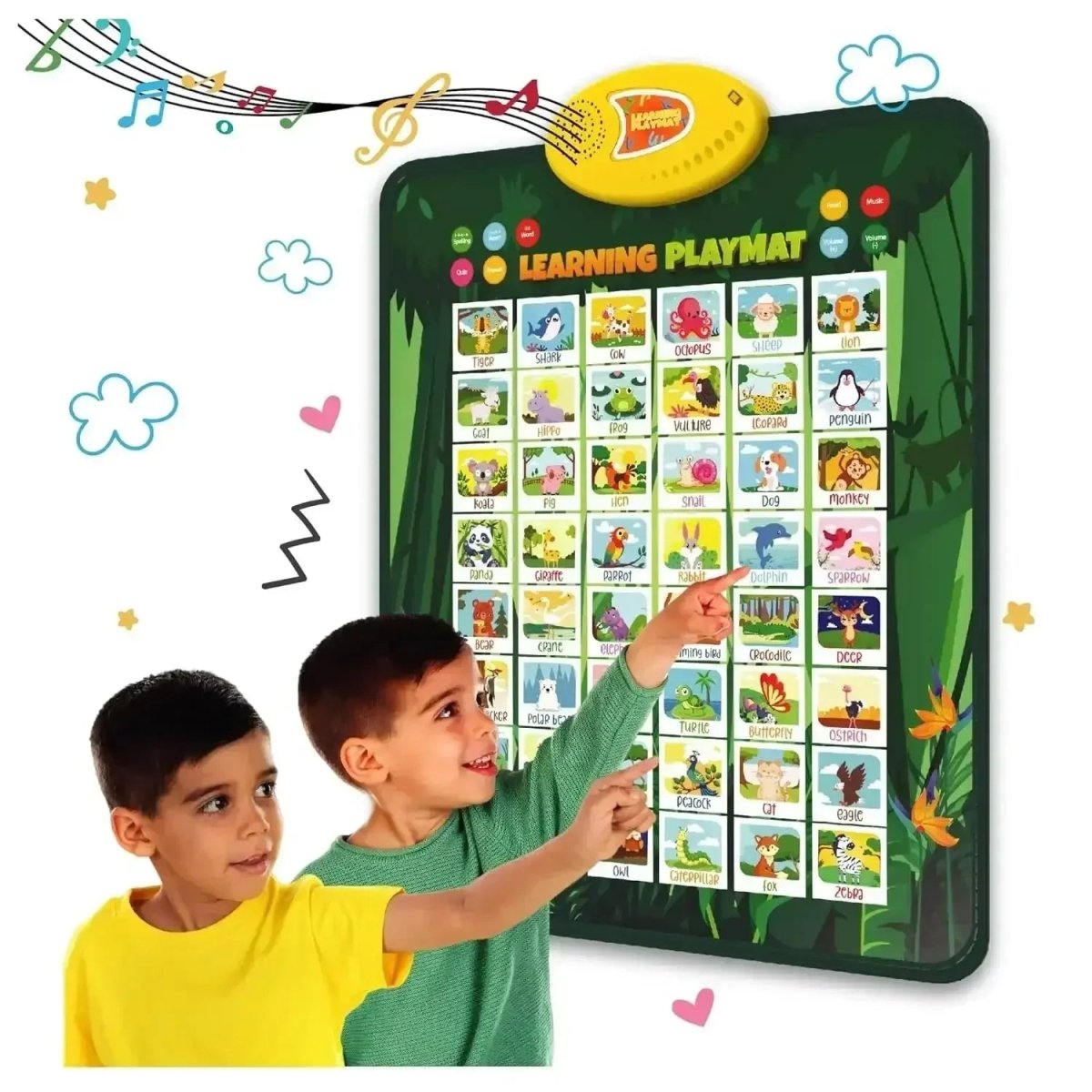 Interactive Learning Mat Logo Planettunes Animal Learning Musical Interactive Bilingual Touch ...