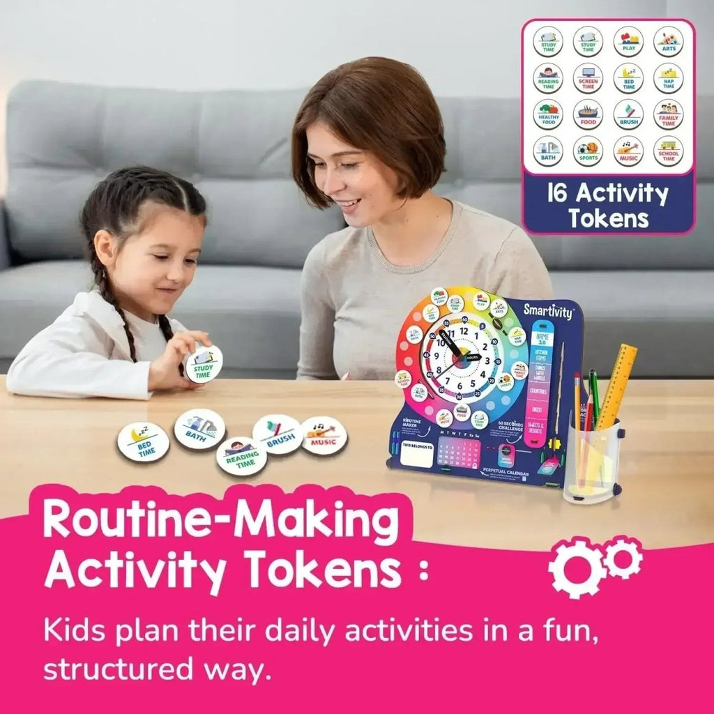 Smartivity DIY Interactive Clock with Stationery Organiser for Kids ...