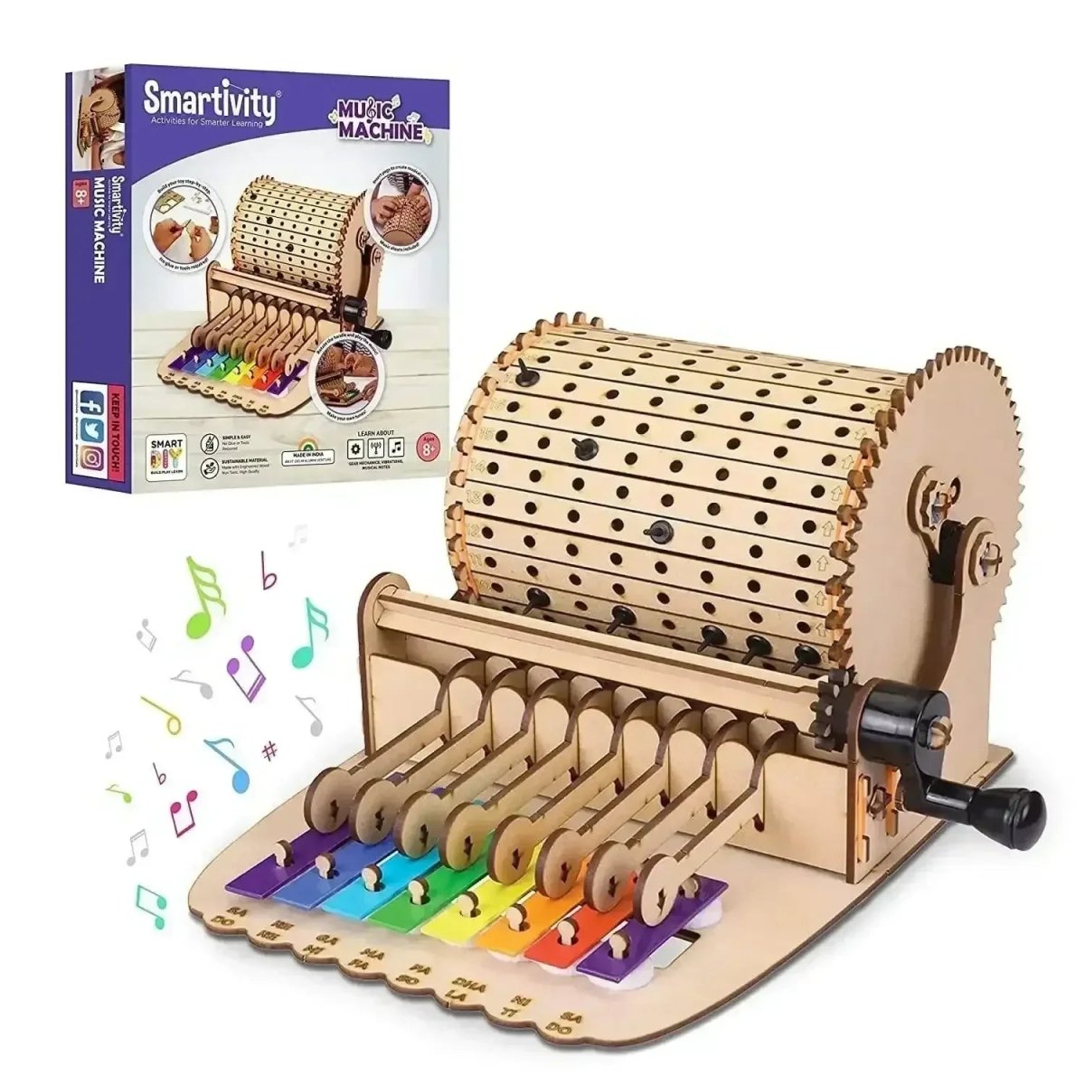 Smartivity Mechanical Xylofun Music Machine | STEM DIY Toy for Kids ...