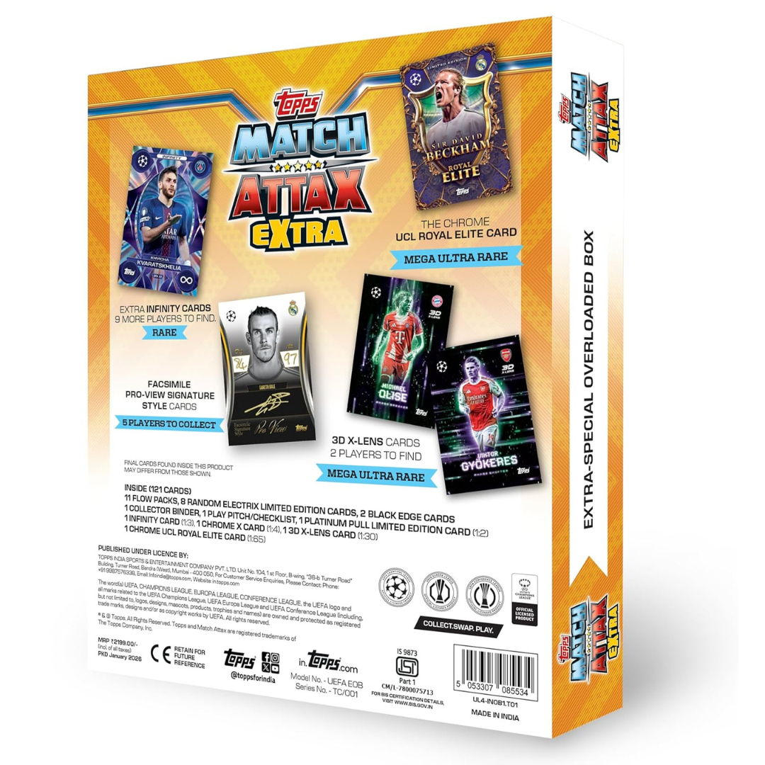 Topps UCC Match Attax Extra 2026 Overload Box Premium Trading Cards Set - Naivri Topps UCC Match Attax Extra 2026 Overload Box Premium Trading Cards Set - Naivri