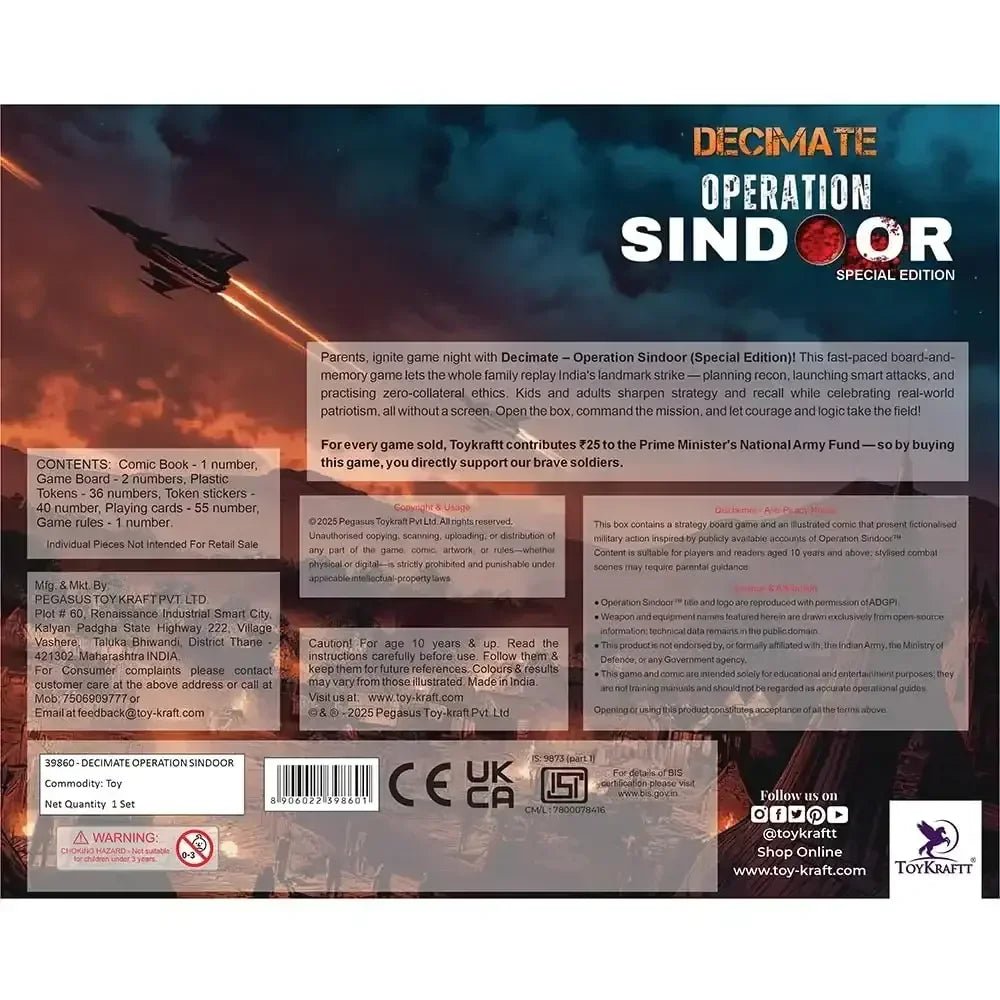 Toykraftt Decimate – Operation Sindoor Game | Strategic Board Game for ...